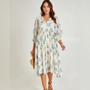 Talisman Wisteria Floral Bluebell Dress.